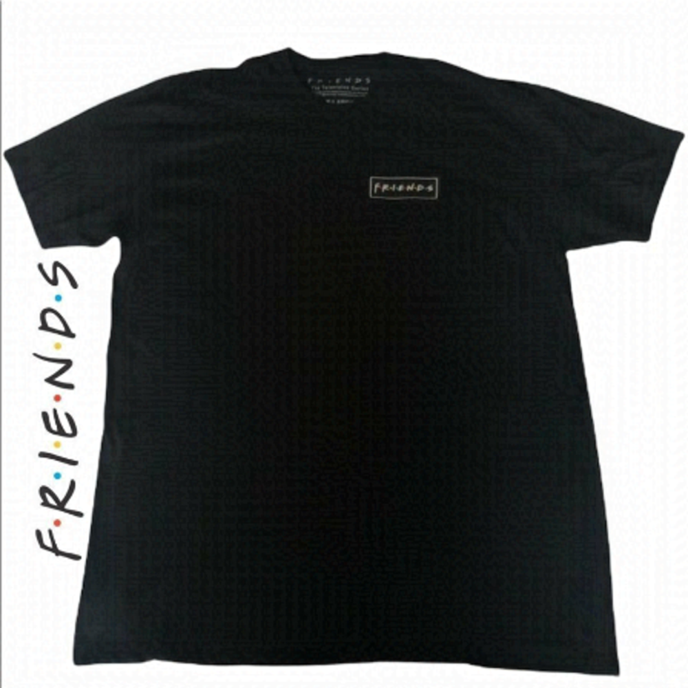 friends Cotton Crewneck Embroidered Patch T Shirt